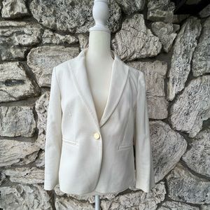 Ann Taylor White Cropped Blazer Size 4